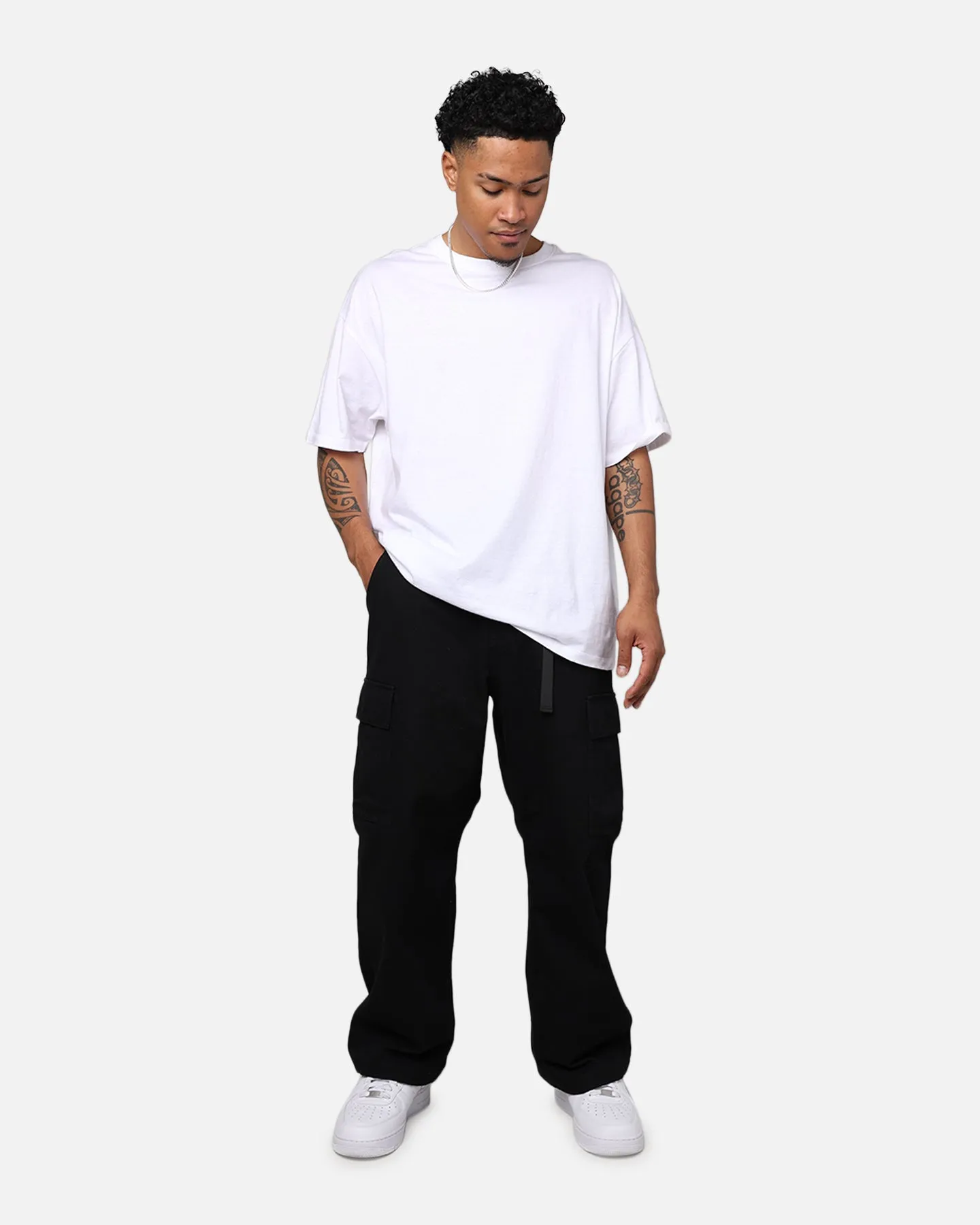 X-Large Twill Easy Cargo Pants Black