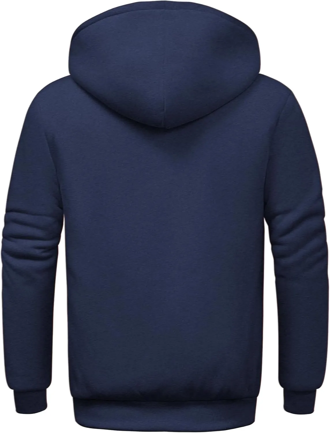 ZITY Men's Zip Up Hoodie Heavyweight Winter Sweatshirt Fleece Sherpa Lined Warm Jacket