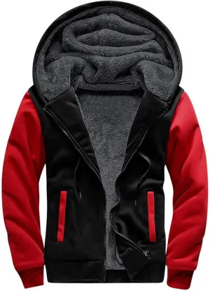 ZITY Men's Zip Up Hoodie Heavyweight Winter Sweatshirt Fleece Sherpa Lined Warm Jacket