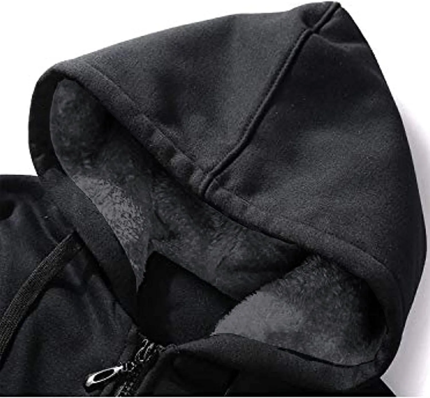ZITY Men's Zip Up Hoodie Heavyweight Winter Sweatshirt Fleece Sherpa Lined Warm Jacket