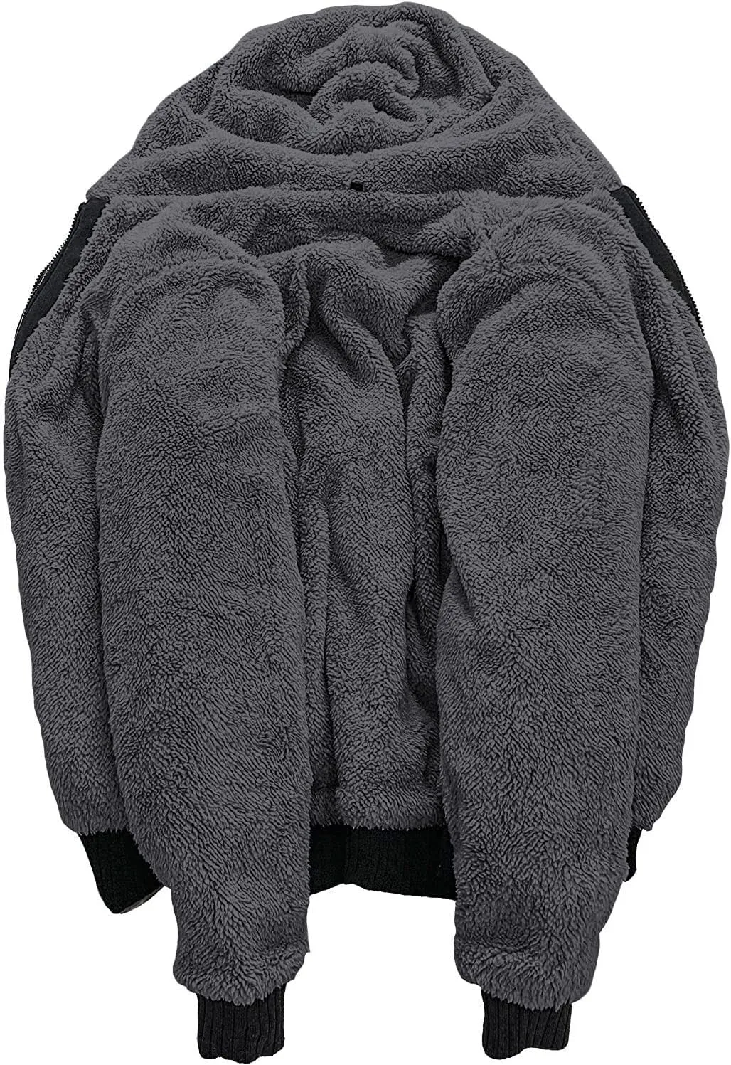 ZITY Men's Zip Up Hoodie Heavyweight Winter Sweatshirt Fleece Sherpa Lined Warm Jacket