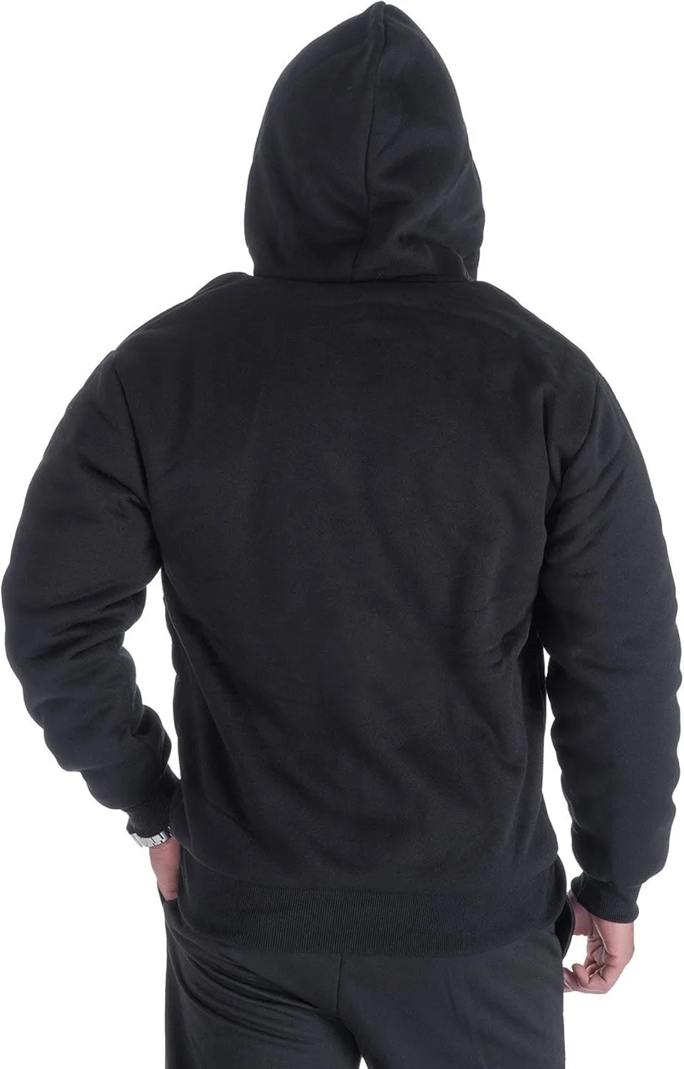ZITY Men's Zip Up Hoodie Heavyweight Winter Sweatshirt Fleece Sherpa Lined Warm Jacket
